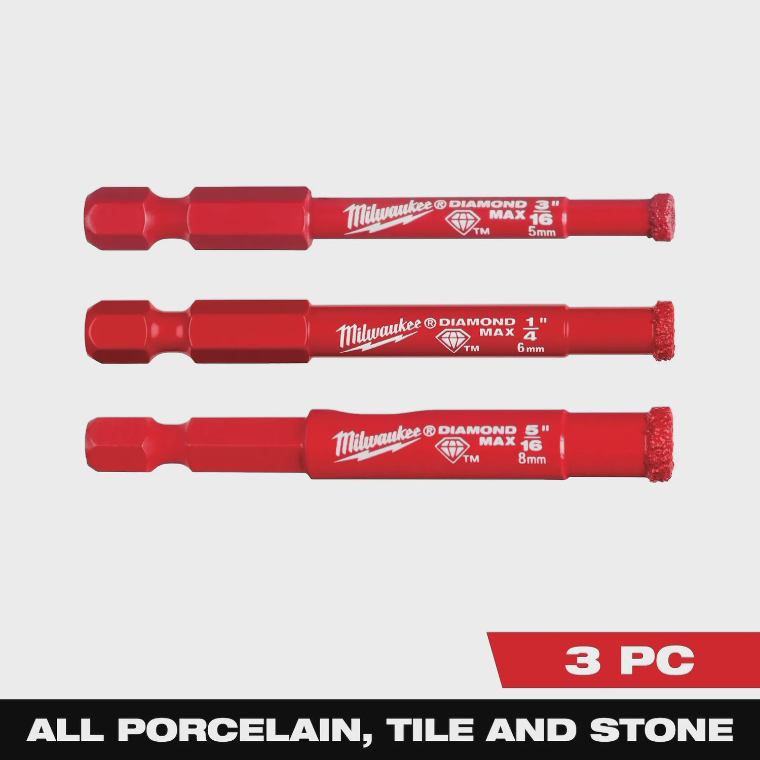 Milwaukee Diamond Max  Hole Saw Bit Set - 3PC