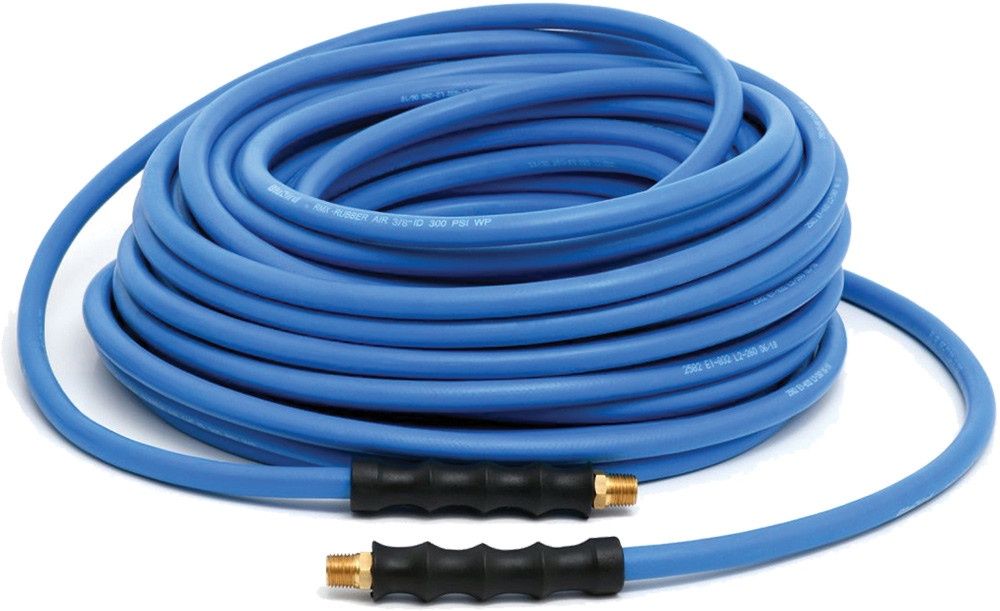 PG105 - BLUBIRD RUBBER AIR HOSE ASSEMBLY 3/8" X 25' - 3/8" MALE-NPT, 300 PSI, EPDM