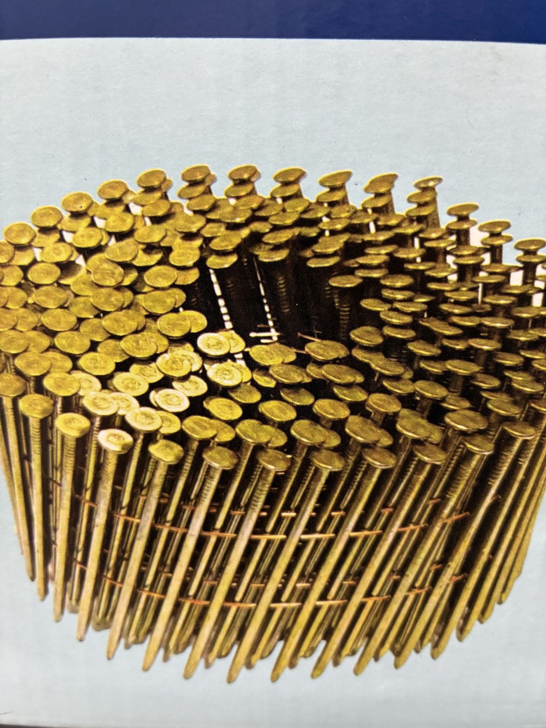 VR 2-1/2" x .131 Smooth Bright 15D Coil Nails 4M a Box