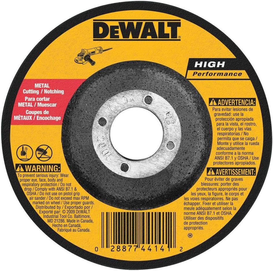 DeWalt DW8752 Abrasive Wheel, 5-Inch X 3/32-Inch X 7/8-Inch