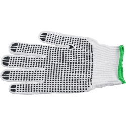 23-923 Cotton Spotted Grip Gloves -L-12/Pac