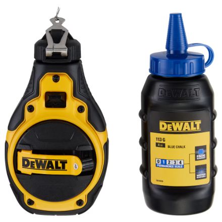 DEWALT Bi-Material Chalk Reel with Blue Chalk