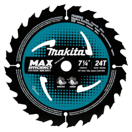 MAKITA 7-1/4-inch 24T Carbide Tipped Max Efficiency Framing Circular Saw Blade 10 Pcs