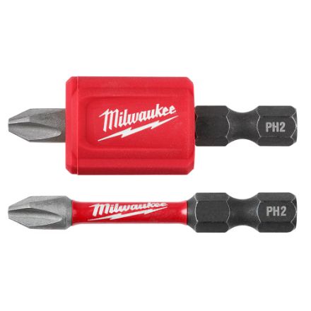 Milwaukee Tool SHOCKWAVE Impact Duty Magnetic Attachment &amp; PH2 Bit Set (3-Piece)