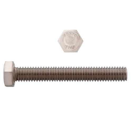 3/8"-16 x 4" Hex Head Cap Screws 18.8 Stainless Steel UNC FT 25 Pcs