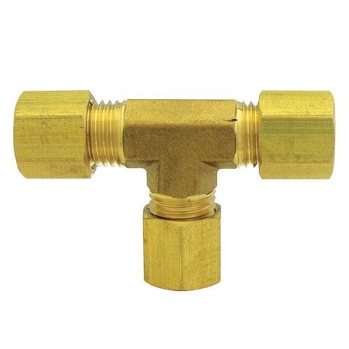 3/8" Compression Tee Brass 1Pcs