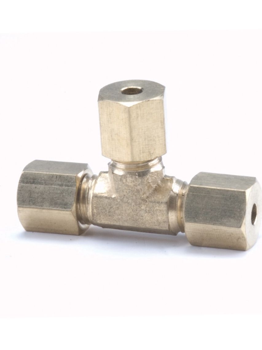 Hillman D64-6-4 3/8"x3/8"x1/4" Compression Reducing Tee Brass 1Pcs