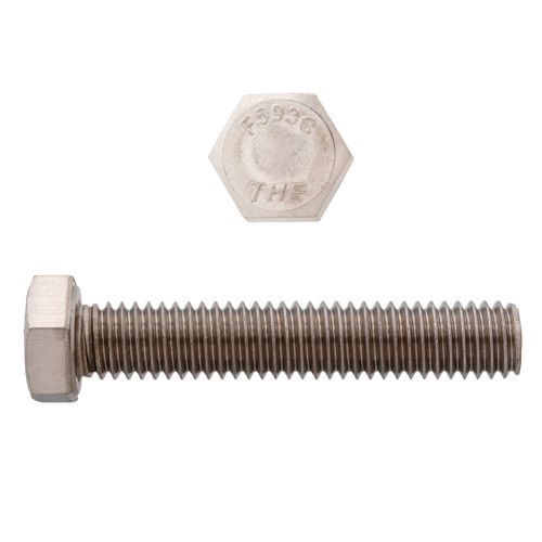 1/4"-20 x 2" Hex Head Cap Screws 18.8 Stainless Steel UNC FT