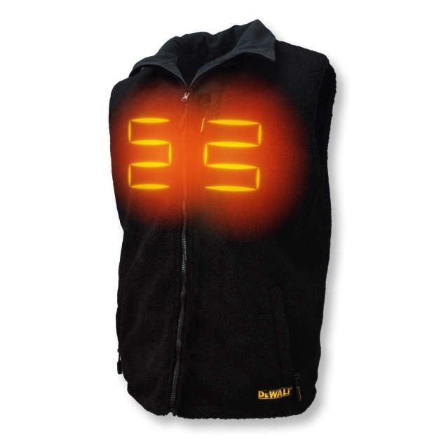 DEWALT DCHV086BD1-L - Heated Reversible Fleece Vest with Battery - Black - L