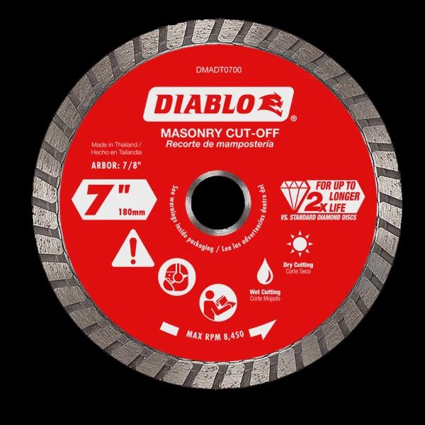 7" Diamond Turbo Masonry Cut-Off Disc