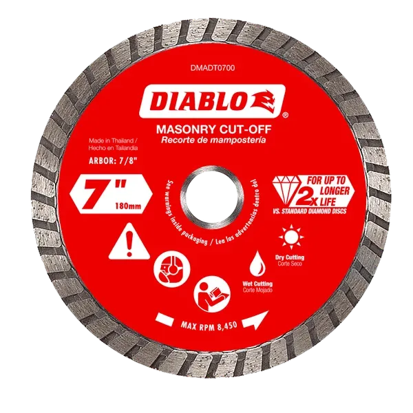 Diablo 7" Diamond Turbo Masonry Cut-Off Disc