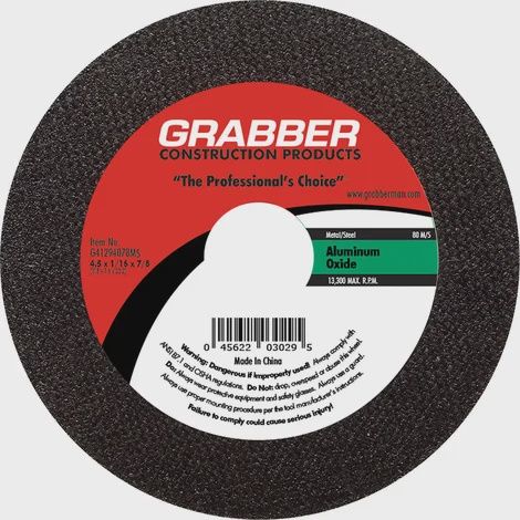 4-1/2"X.040X7/8" METAL CUT OFF WHEEL GRABBER