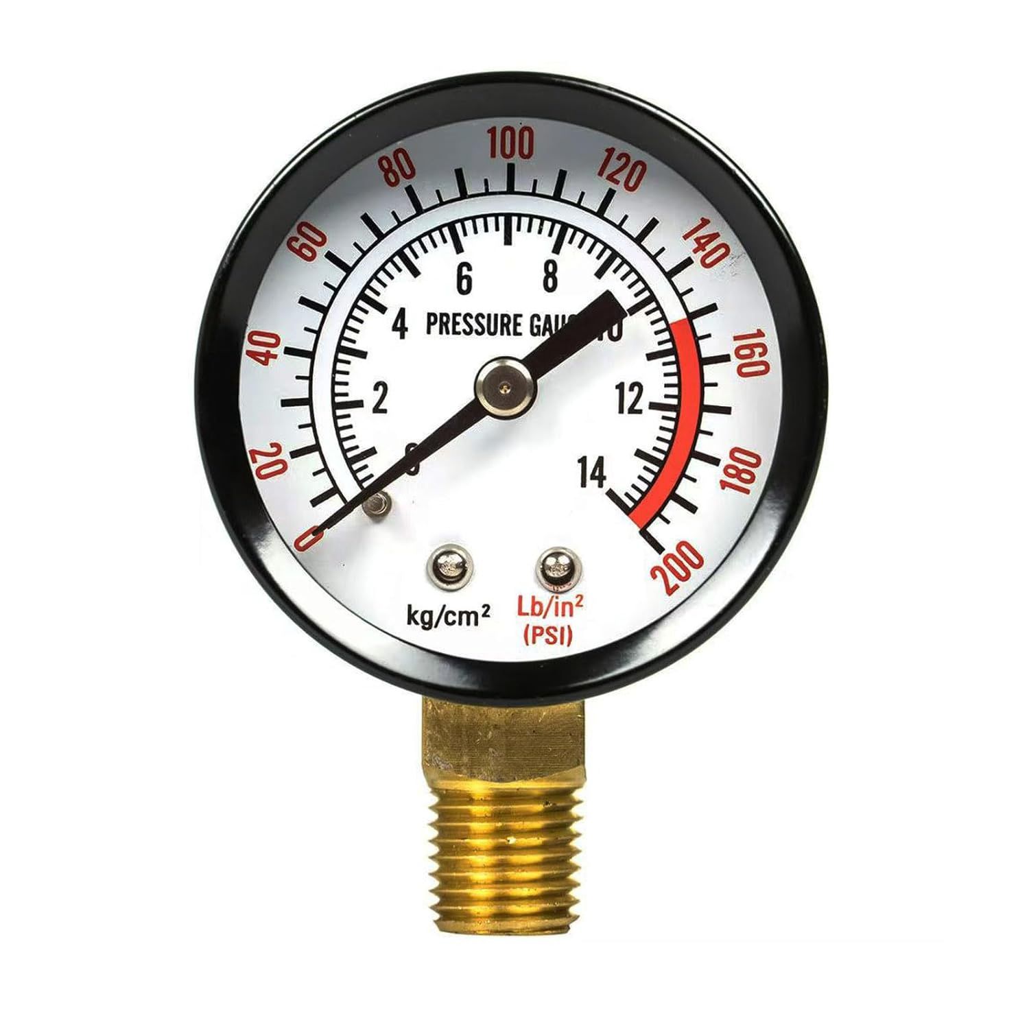 1/4" Air Compressor Gauge GA0250200GC Side Mount Replacement 200 PSI Part# 8Y-IFW81854276343