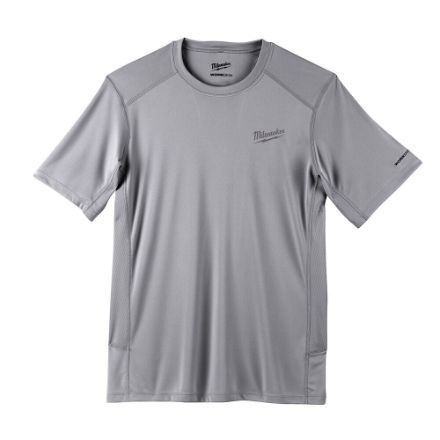 Milwaukee Tool Men's Small Gray GEN II WORKSKIN Light Weight Performance Short-Sleeve T-Shirt