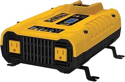 DEWALT DXAEPIP3W 20V, 3-Way Powered (Clamps, Battery, DC Plug) 1000 Watt Power Inverter; Dual AC Outlets, 1 USB-A Port, &amp; 1 USB-C 30W Port