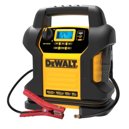 DEWALT 1600 Peak Amp Automotive Jump Starter with Digital Air Compressor