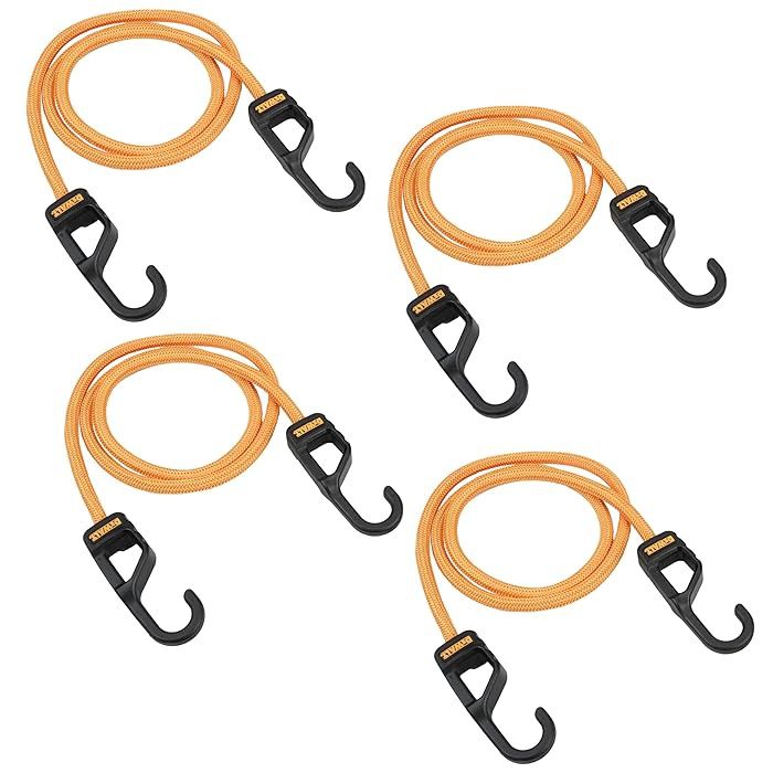 Dewalt DXBC300244 24 in. Round Bungee Cords with Interlock Coated Metal Hooks