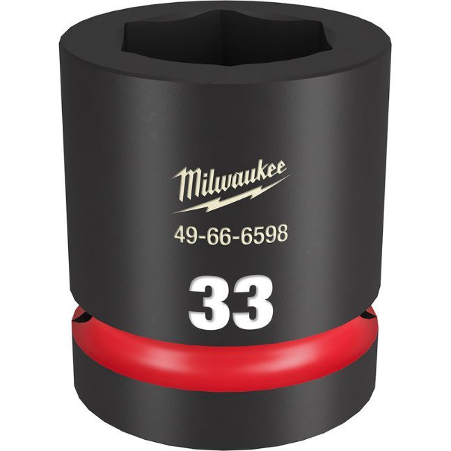 Milwaukee 49-66-6598 SHOCKWAVE Impact Duty 1″ Drive 33MM Standard Metric 6-Point Socket