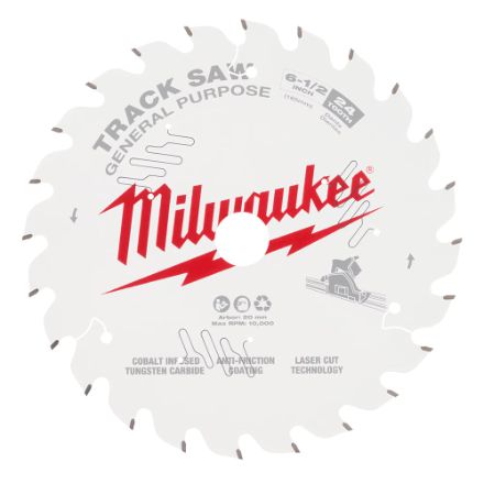 Milwaukee Tool 6-1/2 in. x 24 TPI Carbide General Purpose Track Saw Blade (1-Pack)