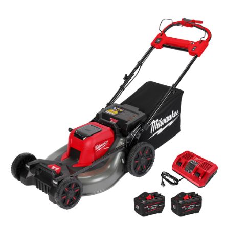 Milwaukee Tool M18 FUEL 18V Brushless Cordless 21-inch Walk Behind Self-Propelled Lawn Mower W/(2) 12.0 Ah Battery