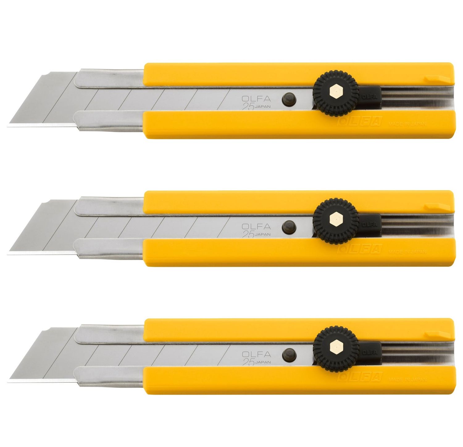 Olfa H-1-CP3 25mm H-1 Classic Extra Heavy-Duty Utility Knife with Rubber Grip Inset