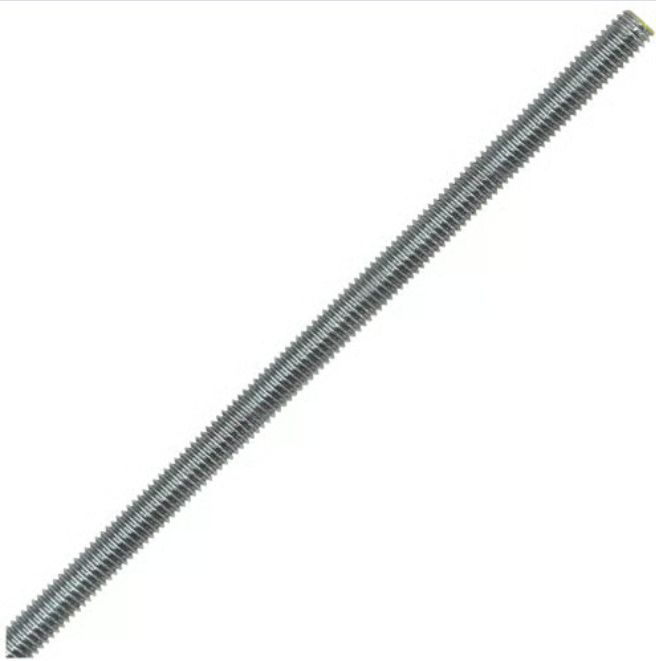 Hillman 3/8"-24 x 36" Thread Rods Fine Thread Steel Bare Metal 1 Pc