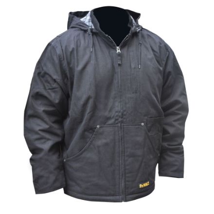 DEWALT Heated Heavy Duty Work Coat with 20 V Max Battery, Charger and Adapter-L