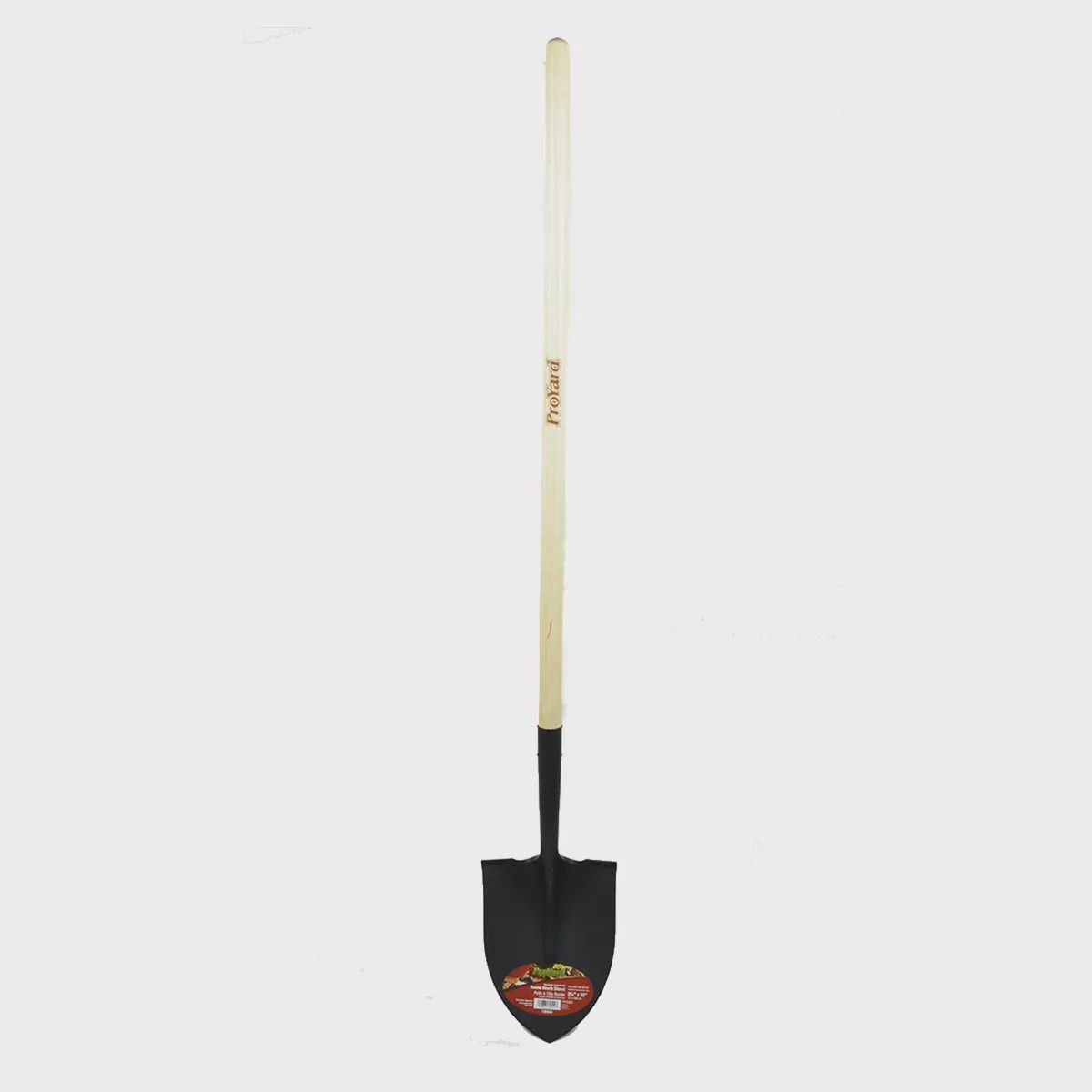 Proyard Shovel Round Point 58in x 8-1/4in Blade Wood L-Handle