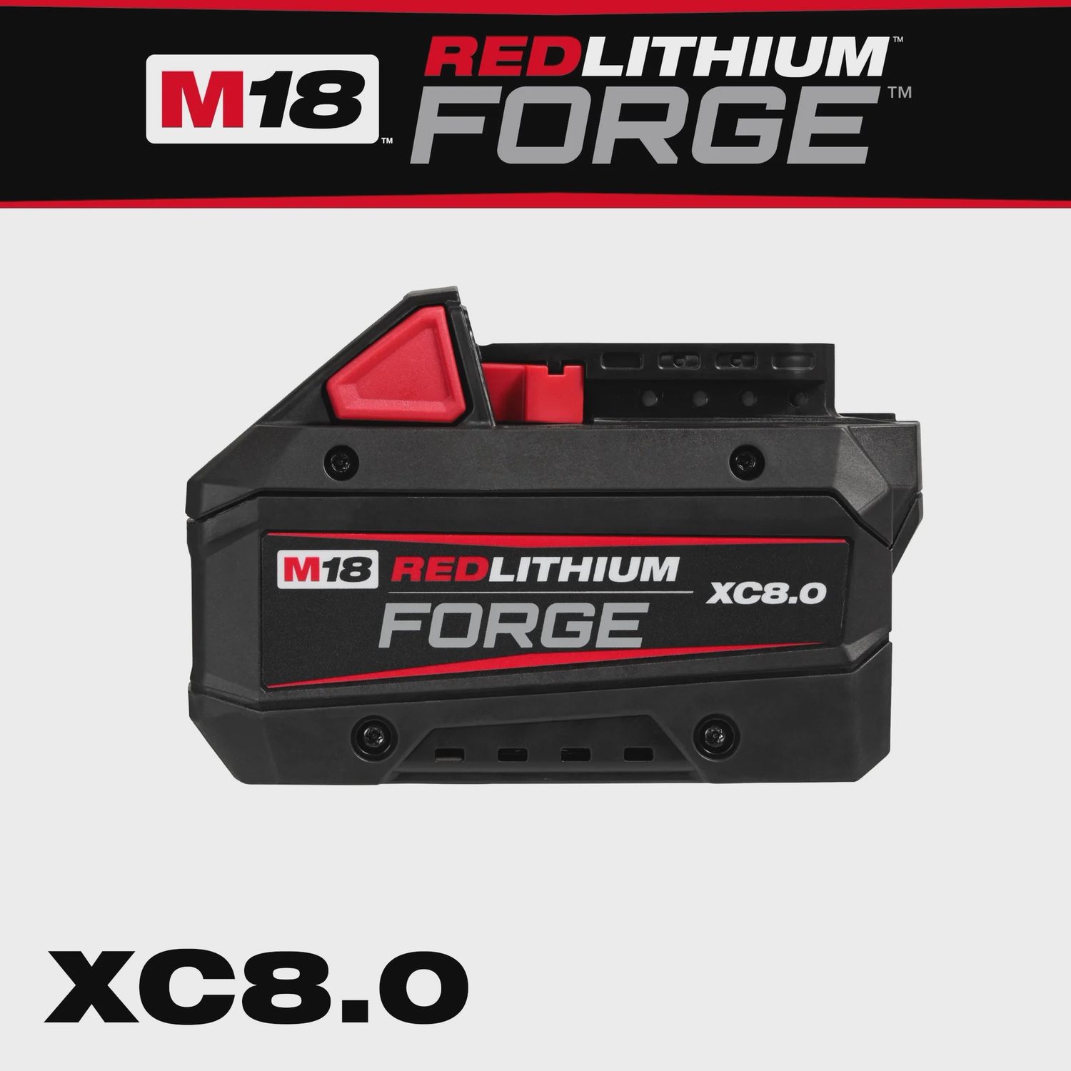 Special Milwaukee Tool 18V M18 Lithium-Ion Extended Capacity (XC) 8.0 Ah REDLITHIUM FORGE Battery