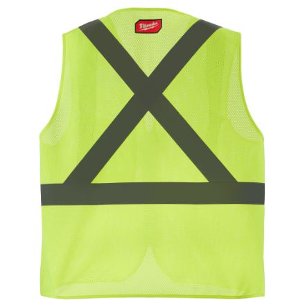 Milwaukee 48-73-2251 Small/ Medium Class 2 High Visibility Yellow Mesh One Pocket Safety Vest (CSA)