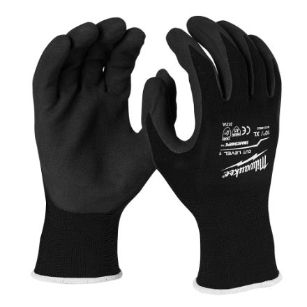 Milwaukee 48-73-8902 Large Black Nitrile Level 1 Cut Resistant Dipped Work Gloves
