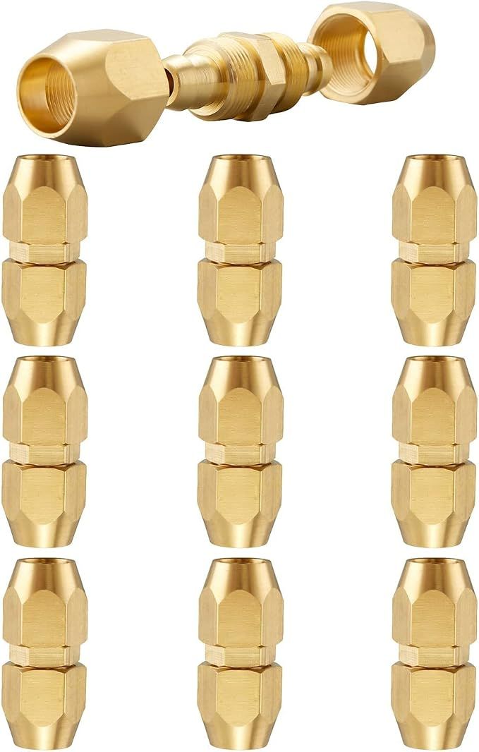 Soild Brass HPT Air Reusable Hose Splicer Repair Kit,Air Hose Fitting for 3/8-Inch ID Hose