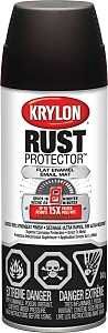 Krylon Rust Protector 469036000 Rust Preventative Spray Paint, 12 oz Can, 25 sq-ft Coverage Area, Flat, Brown, Exterior