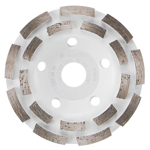 BOSCH DCDR0501 5 in. Double Row Segmented Diamond Cup Wheel | Longer Life, Effective Grinding | Concrete, Mortar | Small Angle Grinders