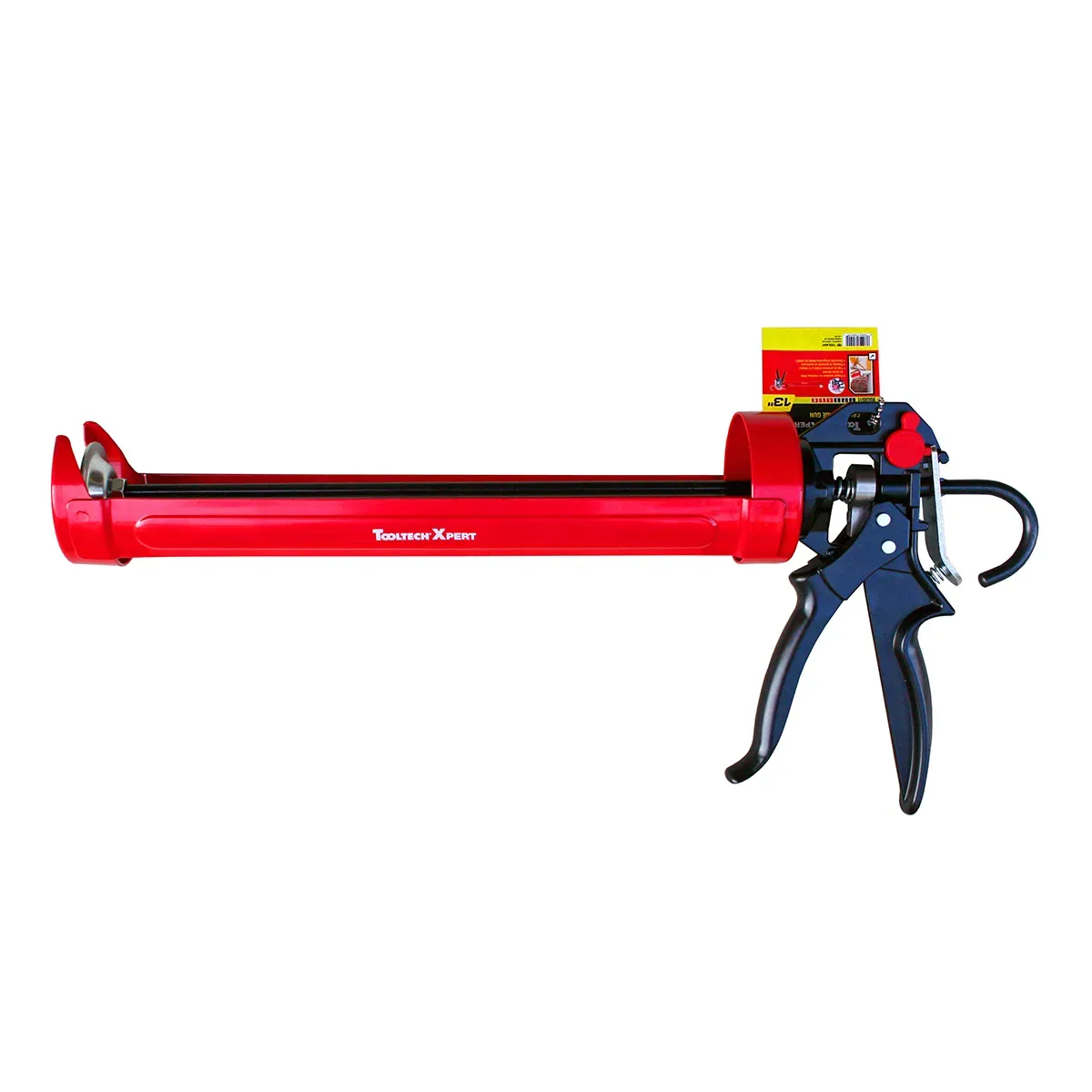 Toolway 160029 Pro Rotating High Density Cradle-Style Caulking Gun 13in Red