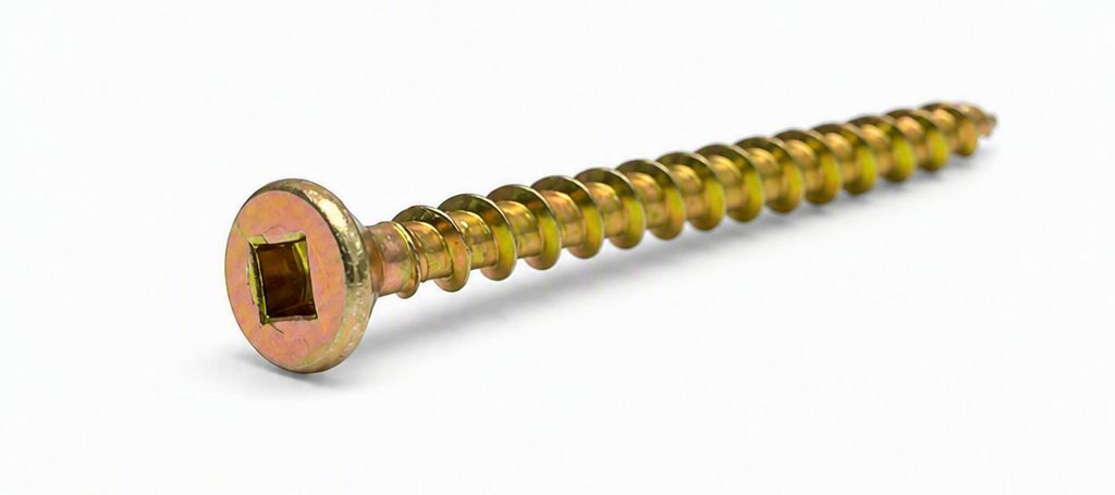 VR 8X2 Square Wooden Countersunk Screw With Yellow Zinc