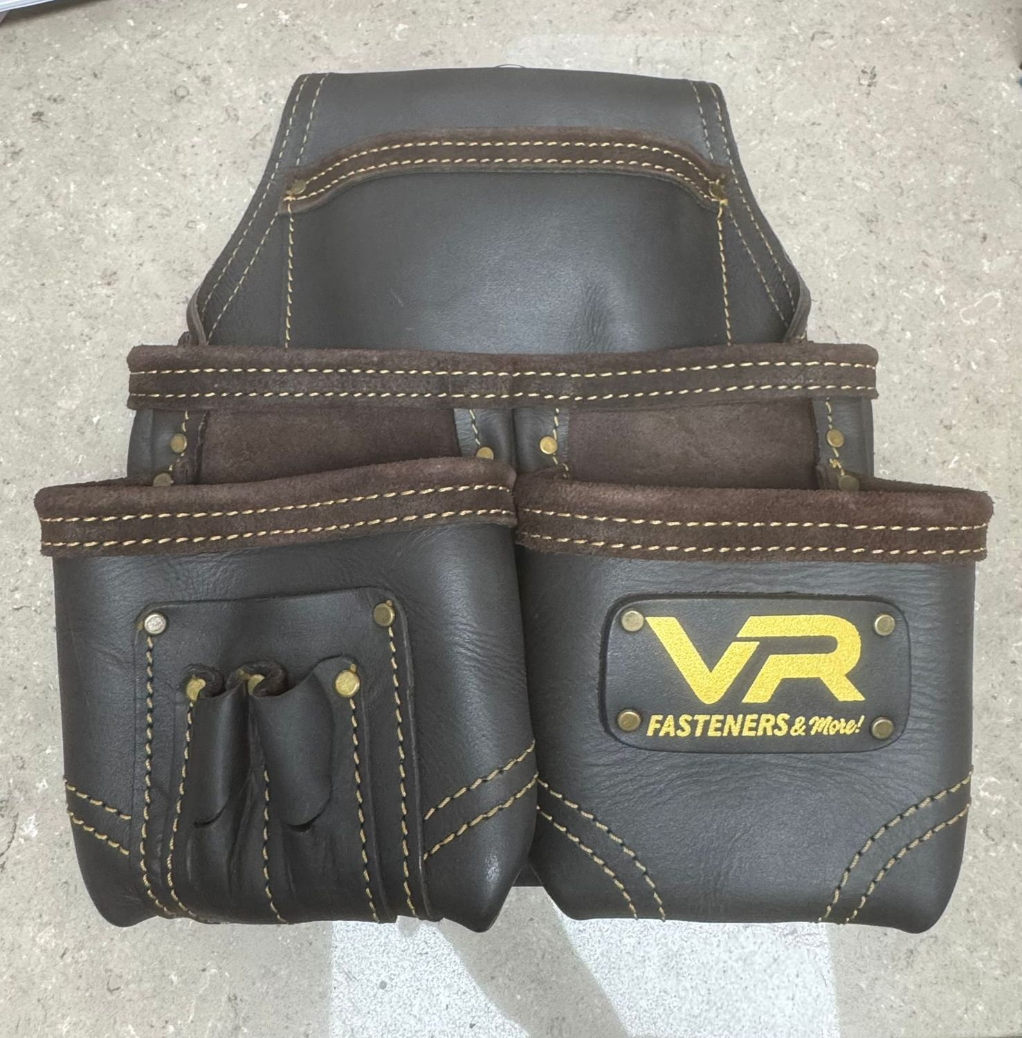 VR Carpenter Tool Pouch 10 Pocket Oil Tan Full/ Top Grain Leather