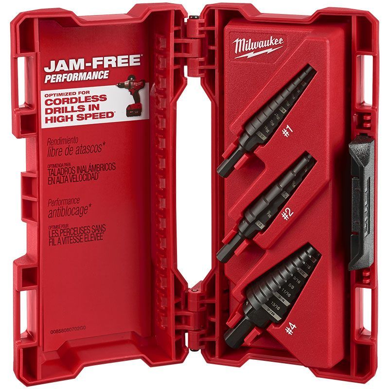 Milwaukee 3-Piece Step Drill Bit Set