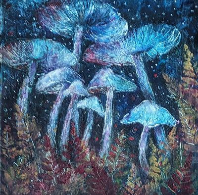 Starry Night With Mushrooms