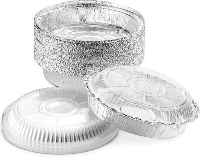 8&quot; Round Foil Pan with Clear Dome Lid