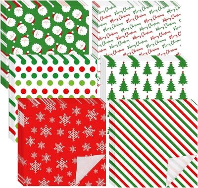 12&quot;x12&quot; Christmas Themed Wax Paper, 10