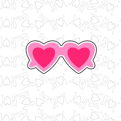 3.5&quot; Heart Sunglasses 1 Cookie Cutter by SH Creations