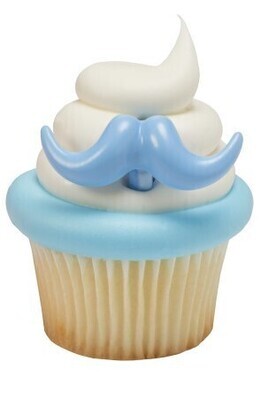 Mustache Cupcake Rings, 6