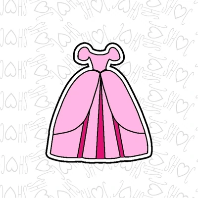 3&quot; Princess Dress Cookie Cutter by SH Creations