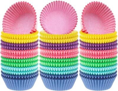 Coloured Paper Cupcake Liners, 50