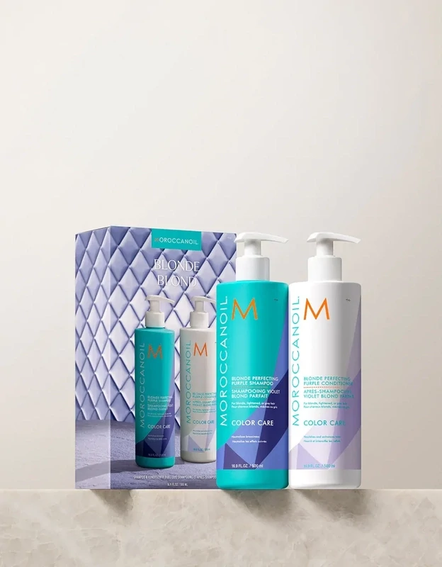 Moroccanoil Blonde Perfecting Purple Shampoo & Conditioner Duo