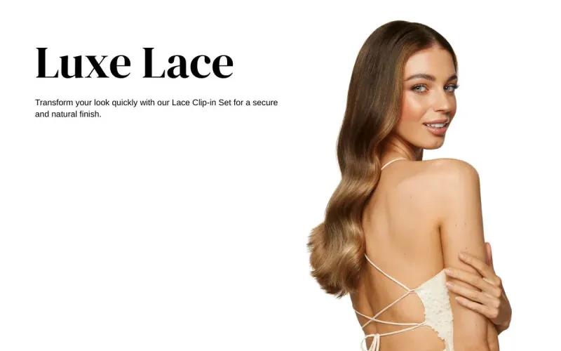 Stranded Human Hair Lace Weft Clip In 20 Inches