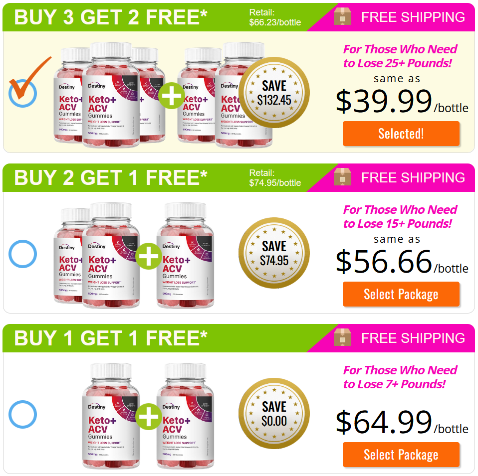 Destiny Keto Gummies
