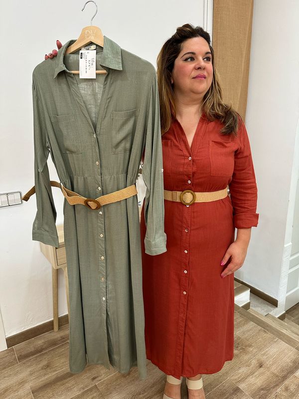 Vestido Lino Verde