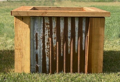 Rustic Corrugated Metal Planter Boxes Rustic Corrugated Metal Planter Boxes